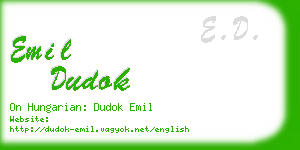 emil dudok business card